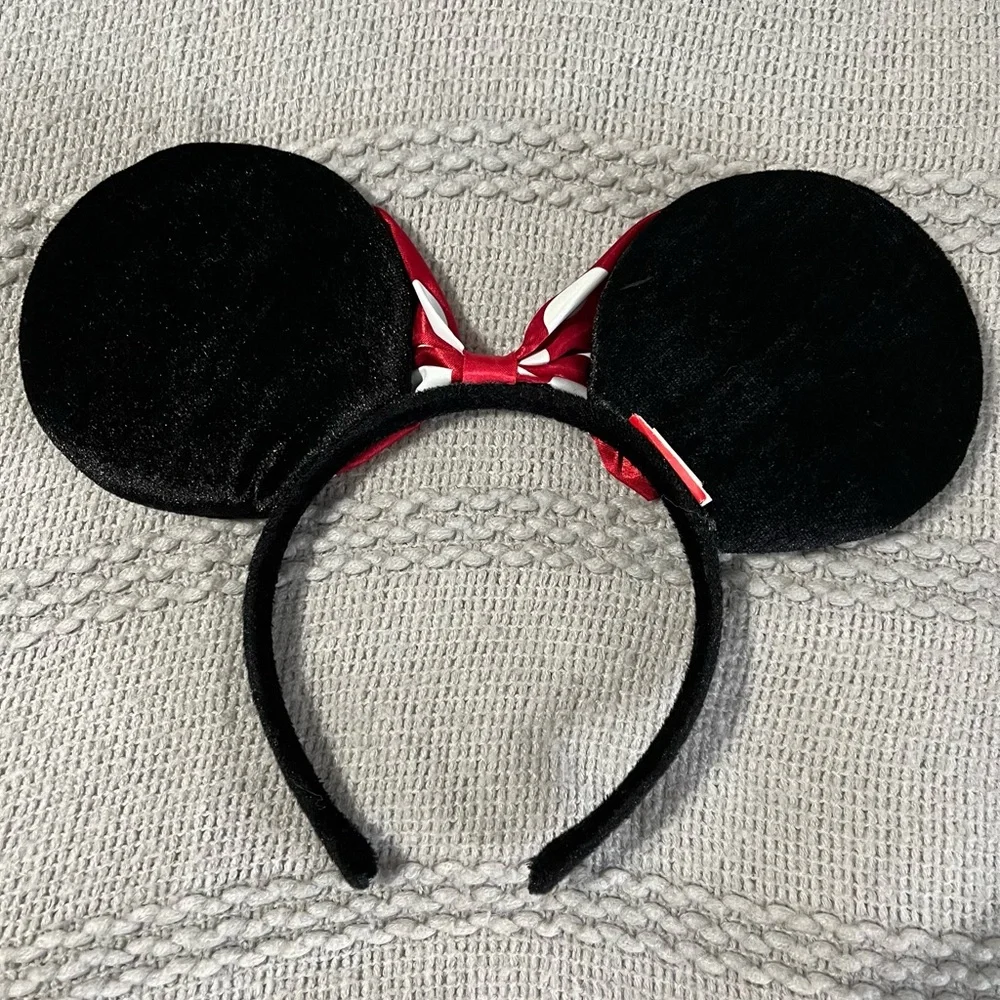 Disney Parks Red Minnie Mouse Ears Headband